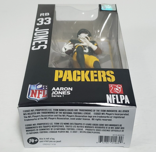 AARON JONES - Green Bay Packers Imports Dragon NFL Series 1 Figure NEW BOX WEAR - Picture 5 of 24