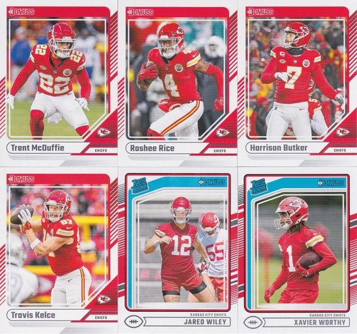 5 Set LOT Kansas City Chiefs 2024 Donruss Team Set Mahomes Kelce Worthy Rookie - Bild 9 von 11