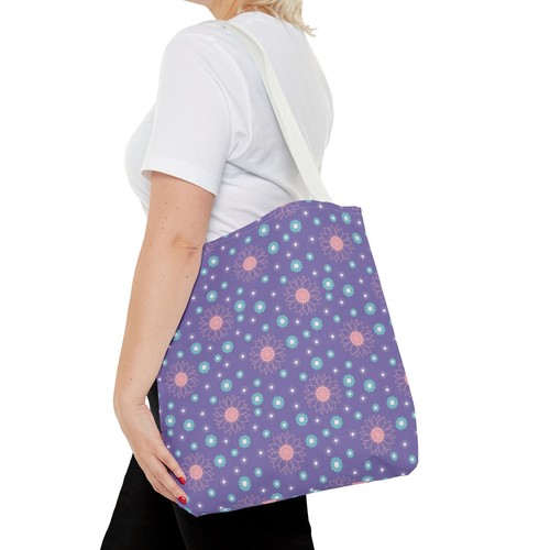 Colorful Floral Tote Bag for Shopping, Beach, Travel, Gift, Eco-Friendly - Imagen 21 de 61
