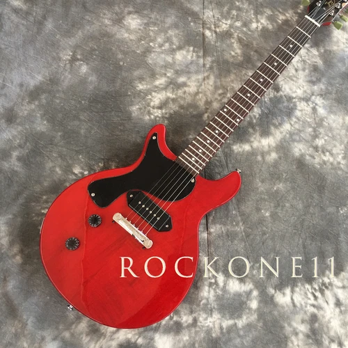 [Lefty] Double Cutaway LP Electric Guitar 22 Frets Rosewood Fretboard P90 Pickup