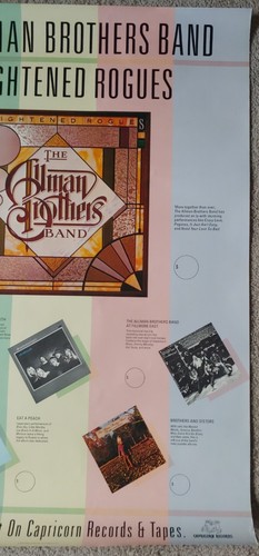 ORIG 1979 THE ALLMAN BROS BAND Enlightened Rogues In-Store Promotional POSTER - Picture 3 of 21