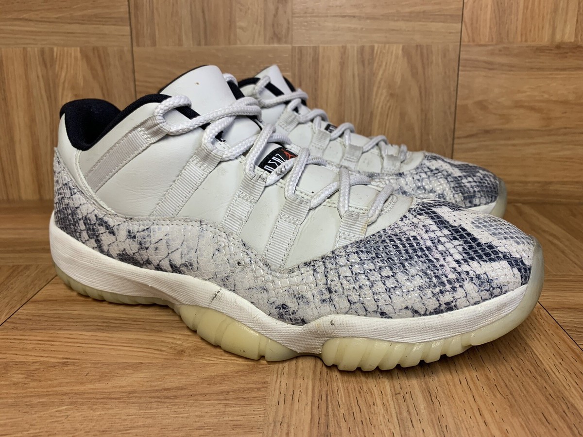 RARE🔥 Nike Air Jordan 11 XI Retro Low Snake Light Bone Sz