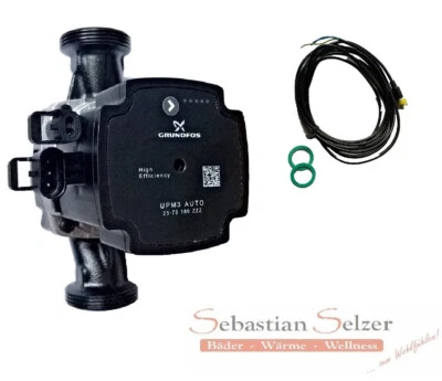 Grundfos Umwälzpumpe UPM3 Auto 25-70, Effizienzpumpe, Heizungspumpe, DN25, 180mm