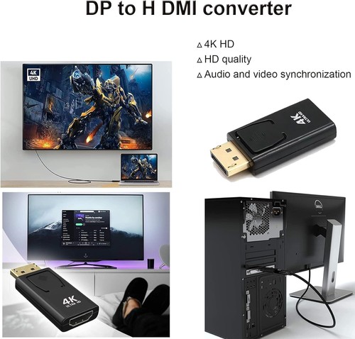 EasyULT Adattatore DisplayPort a HDMI, Risoluzione 4K DP Maschio a HDMI Femmina - Bild 6 von 7