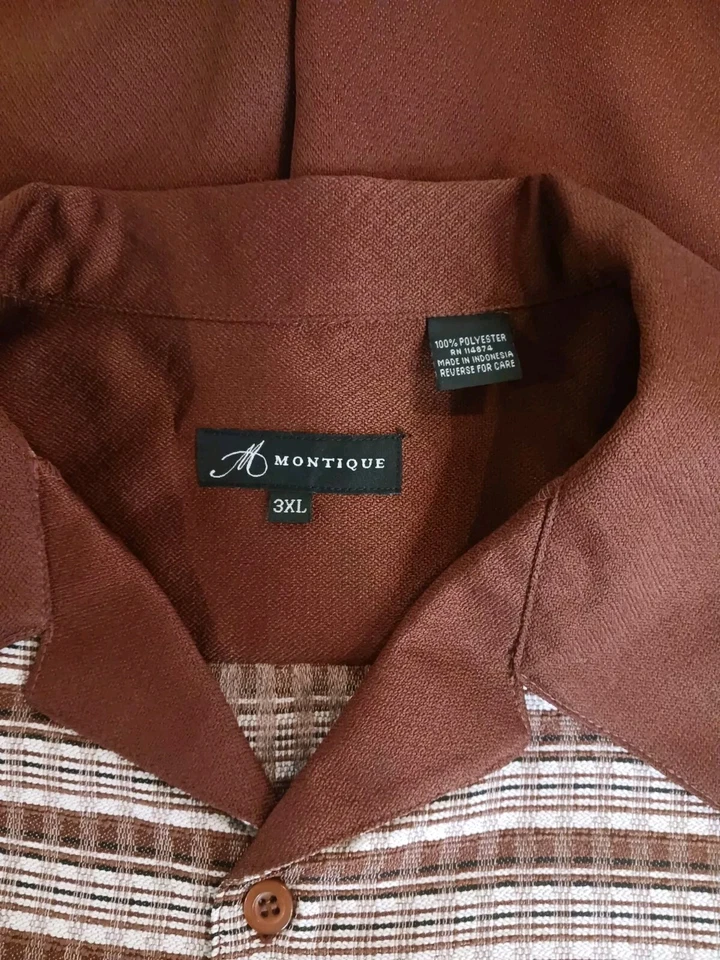 Montique Mens 2pc Matching Walking Suit Shirt 3XL Pants 44 New W Tag - Image 4 of 4