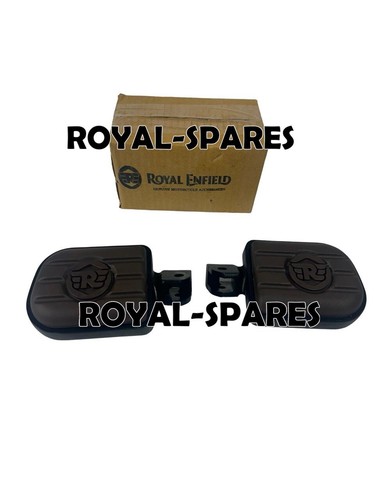 "BROWN/BLACK FOOTPEGS PILLION" FOR R.E NEW BULLET 350 & METEOR 350 - Picture 6 of 23