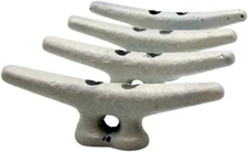 Wowser White Cast Iron Nautical Boat Cleat Decorative Wall Hook, Set of 4