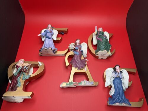 Lenox 5 Angels & Letters PEACE Set - Christmas Figurines 2004 - Picture 3 of 24