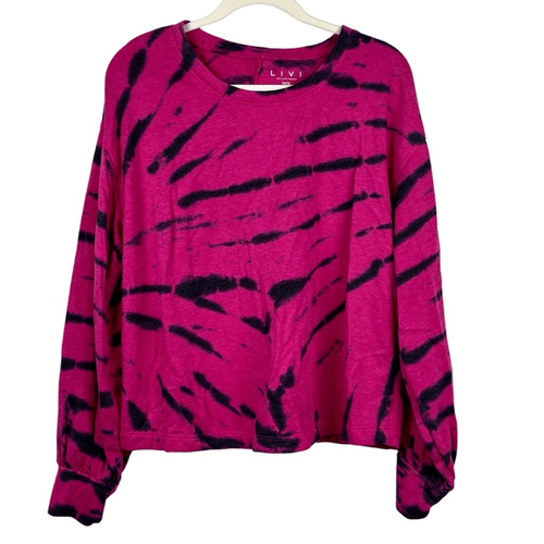 LIVI by Lane Bryant French Terry Tye Dye Sweatshirt 14/16