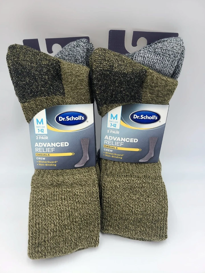 Dr Scholls Hombres Alivio Avanzado Diabético No Atado 4 Pares Calcetines Talla 7-12 Foto 2 de 4