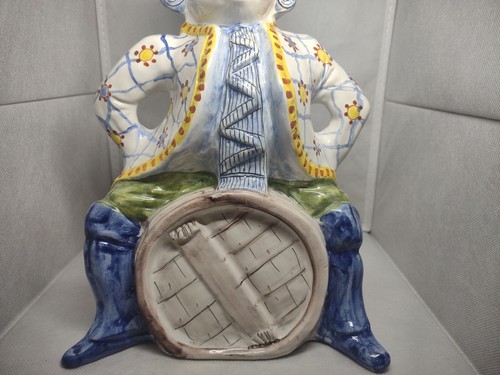 French faience pitcher, "Jacquot" Jug Signed - Picture 10 of 15