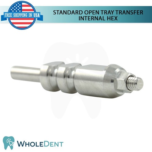 1x bandeja abierta de afrontamiento de transferencia plataforma estándar Ø4,75 mm dental hexagonal 2,42 mm - Imagen 3 de 3
