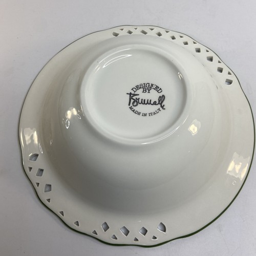 Brunelli Tiffany Reticulated Serving Bowl Pomegranate Italian 11.75 in - Picture 4 of 10