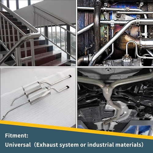 Universal Fit Mandrel Exhaust Pipe - 3 PCS, 3.5 Inch, Polished Stainless Steel - Picture 8 of 11