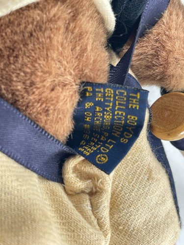 Vintage 1997 Boyds Bears 6.5" Brown Baseball Bear Plush Toy Stuffed Animal - Picture 7 of 8