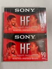 Sony HF High Fidelity 90 min 2 Pack Normal Bias Blank Audio Cassette Tapes - New