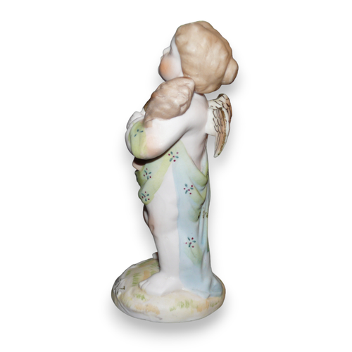 Vtg Ardalt 1940s China Japan Cherub Angel Figurine Spring Bisque No. 3271A - Picture 3 of 6