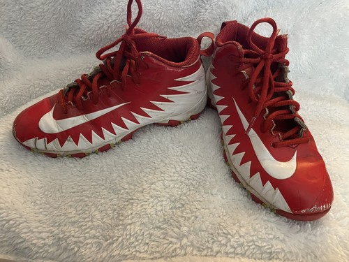 Nike Alpha Fast Flex Football Cleats Red & White Boys Size 4.5Y 878122-611 Shoes - Picture 2 of 9