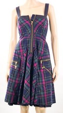 MARC by MARC JACOBS Ripley Tartan Plaid Dress in Ink Blue Size 0