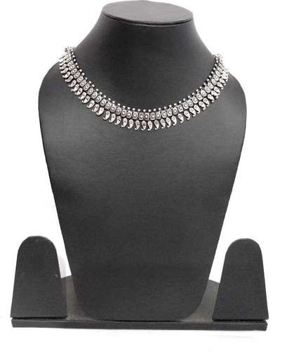 Oxidiertes deutsches Silber Halskette mit Ohrringen Schmuck Set für Damen und Mädchen - Bild 2 von 4