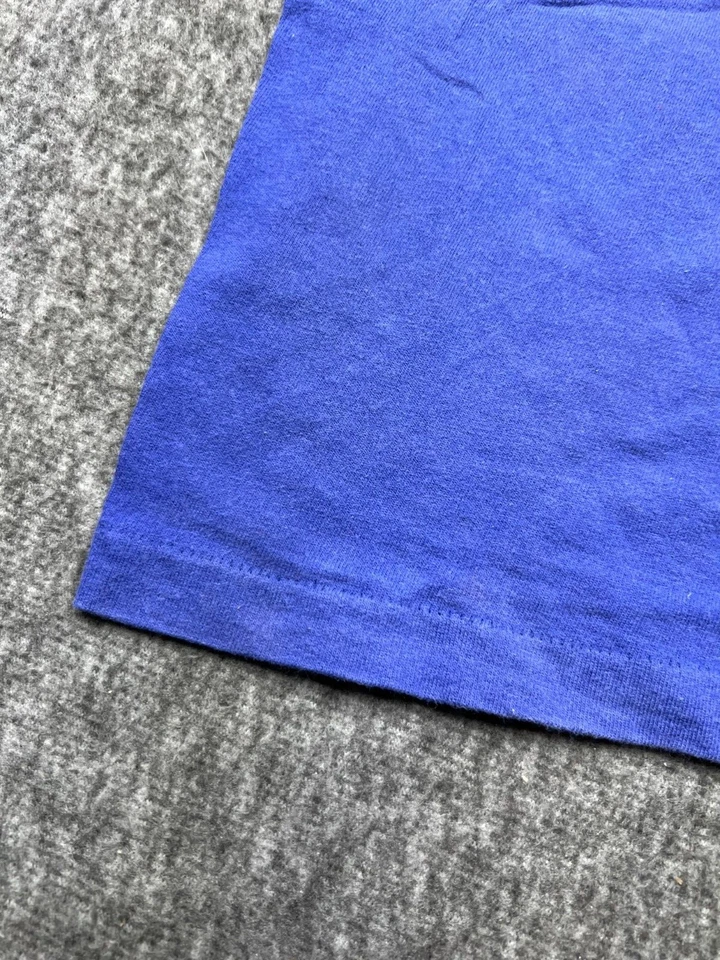 Vintage Kids Umbro Single Stitch T Shirt Blue READ - Image 3 of 4