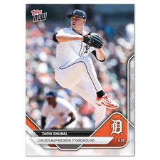 Tarik Skubal Record 13 K’s 1st CG SHO 2025 MLB Topps NOW Card 215 