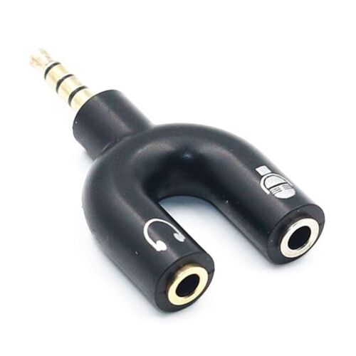 for Phone 3.5mm To Mic & Headset Audio Jack Audio Adapters Headphone Splitter - Afbeelding 1 van 6