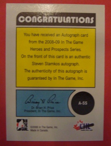 2008 09 IN THE GAME HEROES AND PROSPECTS A-SMA SHAWN MATTHIAS AUTOGRAPH * - Picture 10 of 10