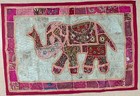 Vintage Embroidery Tapestries Cotton Ethnic Elephant Wall Hanging 40x60