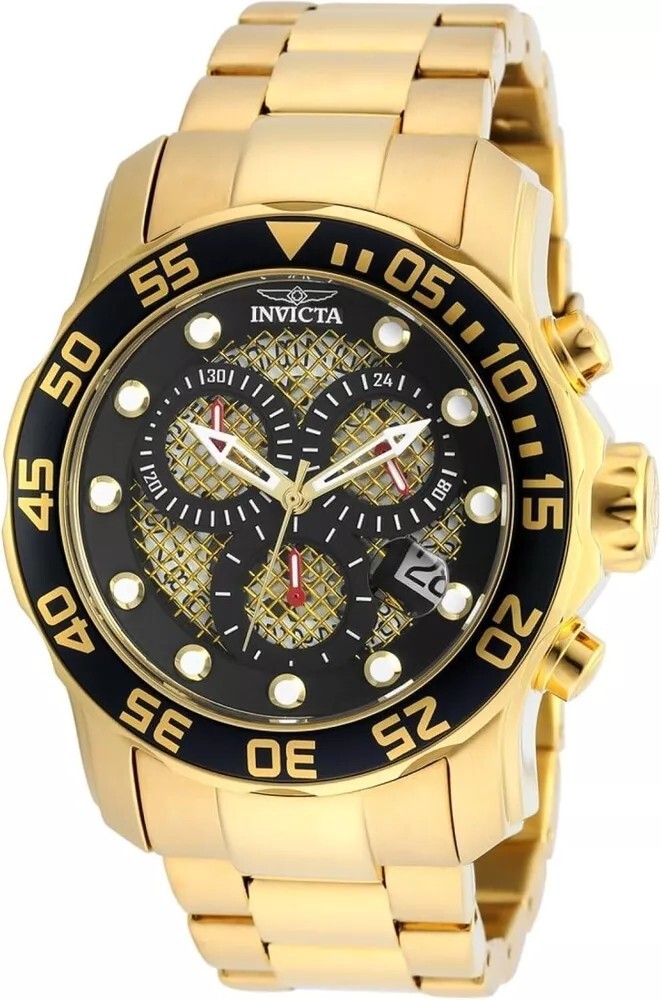 Invicta 19837SYB&period;Reloj de acero inoxidable bañado en oro de 18K para hombre&period;