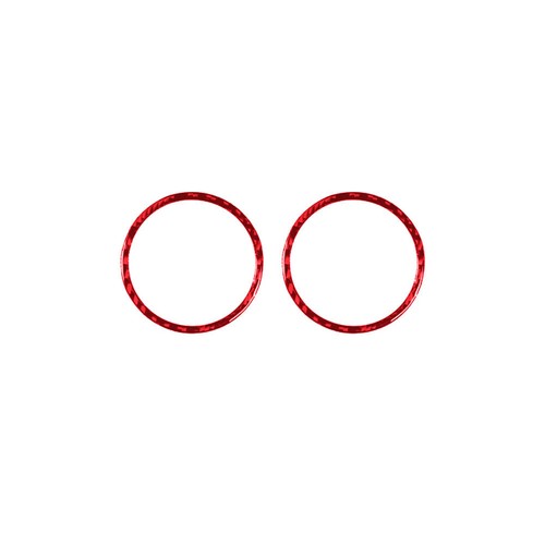 2Pcs Air Outlet Ring Frame Trim Panel Carbon Fiber For Acura TSX 2003-2008 RED - Picture 4 of 11