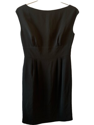 ralph lauren black sleeveless dress Lauren 8 Lined Professional Zip Up Size:X Large flattering fit Wedding Dress For Cheap Textured V-Neck Mini Dress