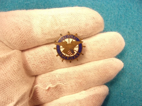 RARE OLD VTG ANTIQUE LAPEL PIN: "NATIONAL AMERICANS" WITH RED-WHITE-BLUE ENAMEL - Picture 3 of 7