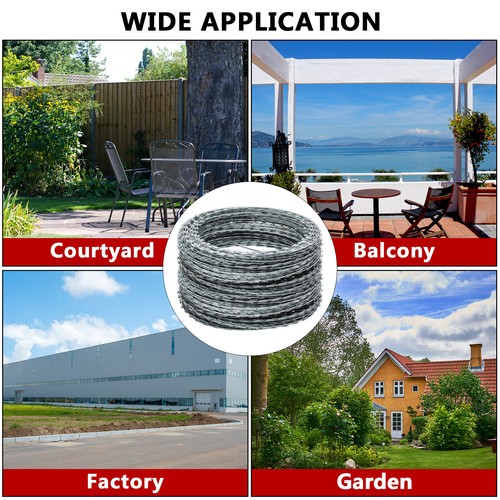 Lojok 3 Sizes Razor Barbed Wire for Fence, Farm, Garden, Home - Picture 21 of 28