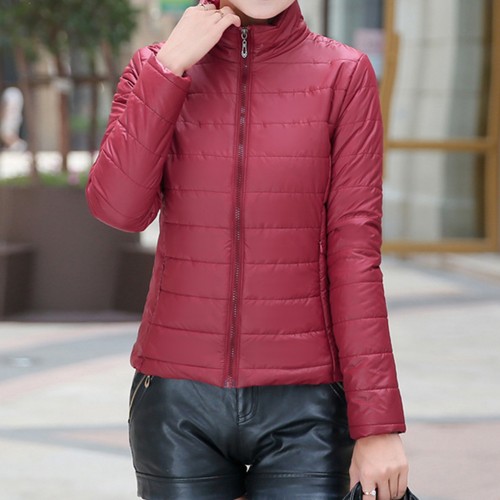 Women's Winter Warm Puffer Jacket Thicken Cotton Coat Short Bubble Padded Coat - Picture 4 of 15