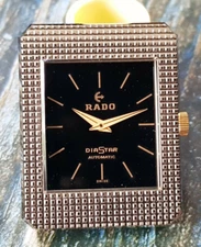 NEW OLD STOCK CASE VINTAGE RADO DIASTAR AUTOMATIC ROSE GOLD COLOR LADY TANK.