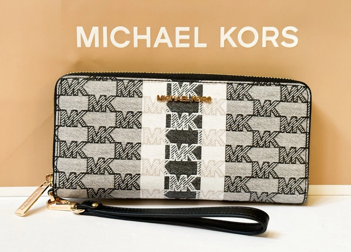 Michael Kors Jet Set Large Continental Travel Clutch Wristlet Wallet V