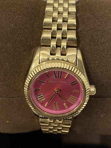 Michael Kors Mk3285 Petite Pink Rose Gold Stainless Steel + Box And Instructions - Picture 17 of 22