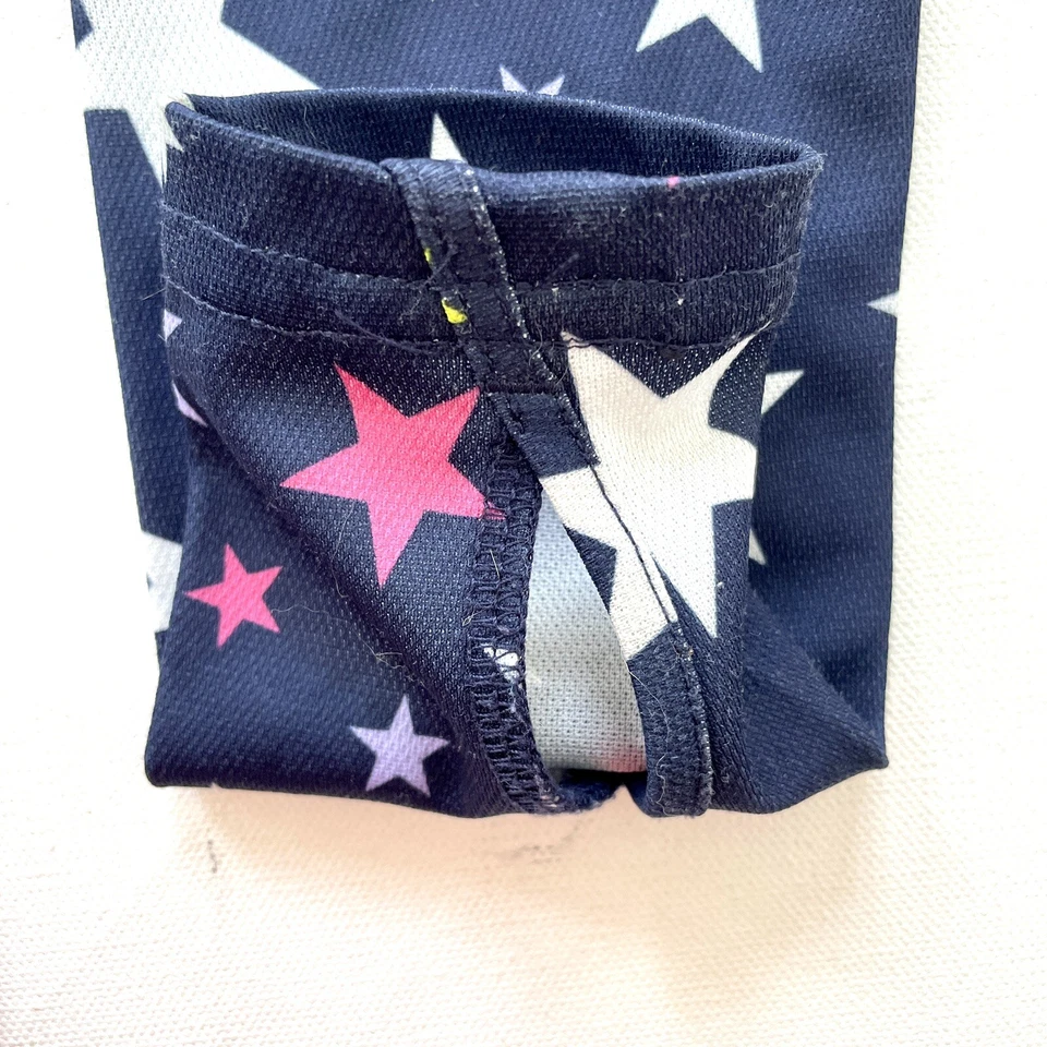 Camisa Atlética Lands’ End Niñas’ Mediana 10-12 Capa Base Azul Marino Estrellas Manga Larga Foto 4 de 4