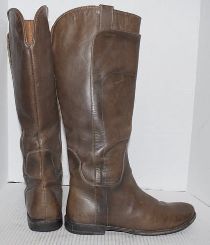 Frye Paige Brown Leather Tall Riding Knee High Boots Womens Sz 8 - Bild 2 von 5