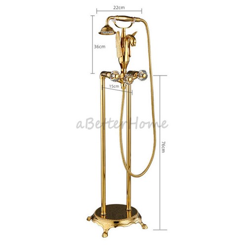Rubinetti doccia laterali per vasca da bagno a pavimento lusso rubinetto miscelatore indipendente Swan NUOVO - Foto 9 di 13