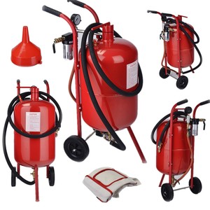 Mini-10-Gallon-Portable-Air-Sandblaster-Sand-Blaster-Kit-High-Pressure-Tank-Red