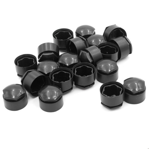Car Wheel Lug Nut Cover Kit Bolt Caps & Tool for C5A6 Q5A6L4 Black 20 pieces - 第 2/10 張圖片