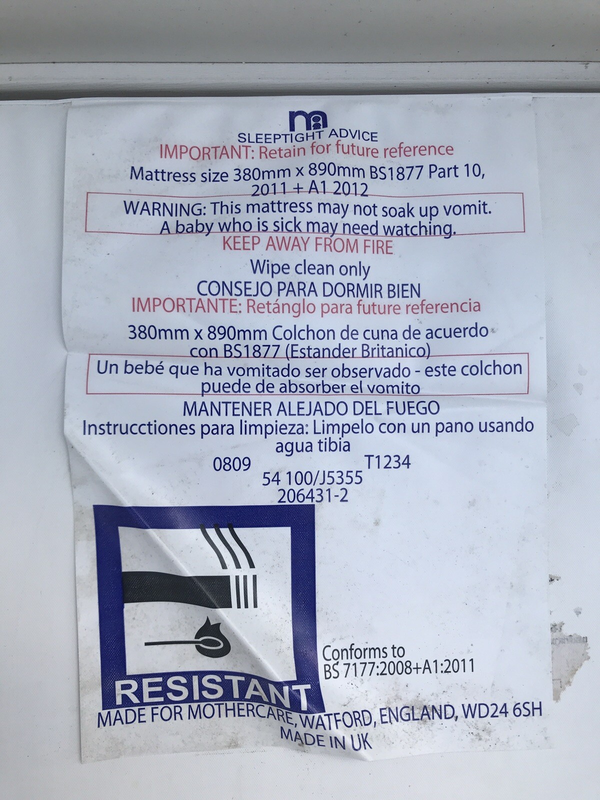 Mothercare Baby Crib Cot Bed With Mattress (Collection ONLY). eBay