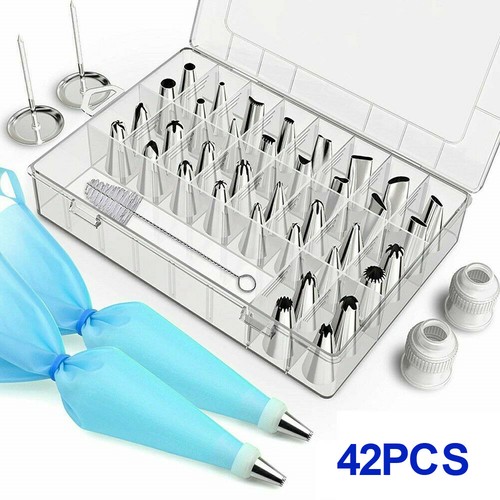 42pcs Cake Decorating Kit Icing Piping Nozzles Pastry Tips Cake Sugarcraft Tool - Picture 1 of 12