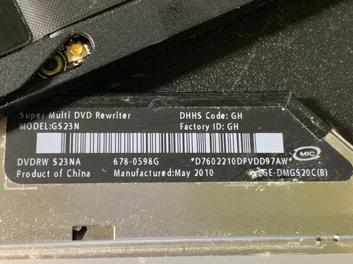 GS23N SATA DVD-RW Superdrive for Apple MacBook & MacBook Pro (C17) - Picture 2 of 2