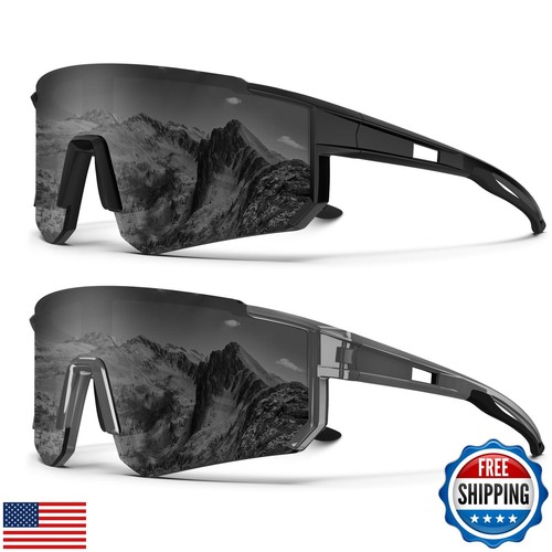 KALIYADI Polarized Sunglasses-for-Men Sports Sunglasses: Mens Running Sun Gla