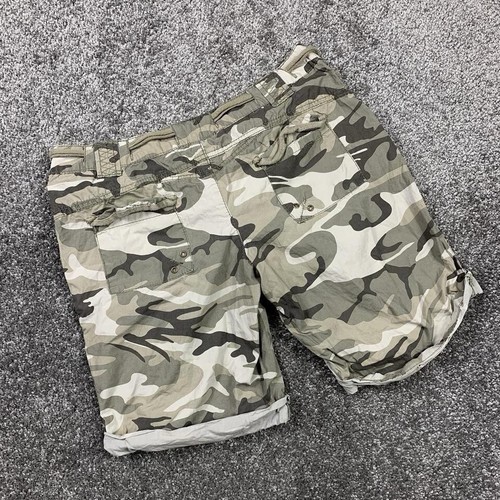 Y2K WOMEN'S NO BOUNDRIES CAMO CAMOUFLAGE BERMUDA SHORTS 2000s SIZE 11 - Picture 6 of 8