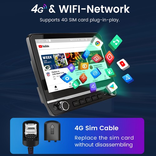 Radio estéreo para automóvil 6+128 GB 8 núcleos 4G Carplay Android 14 GPS 10,1" para Smart Fortwo - Imagen 7 de 14