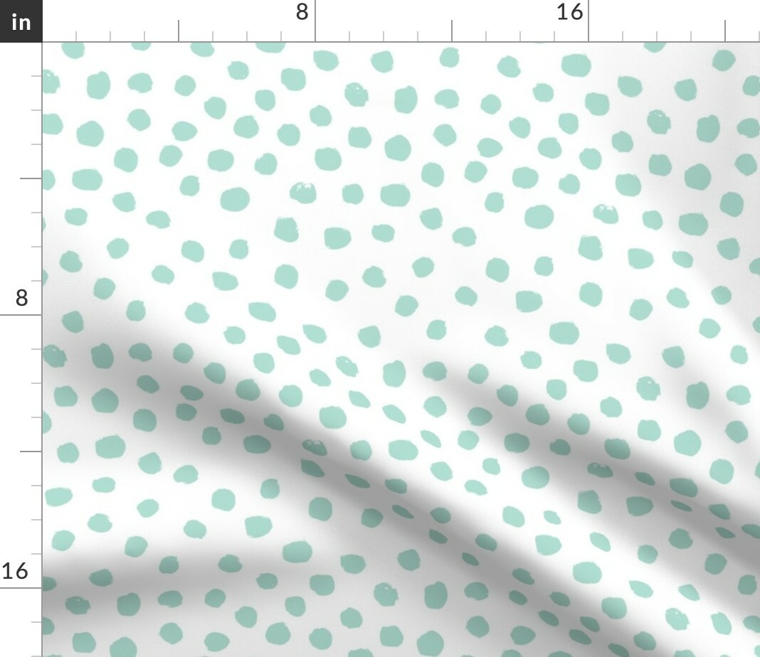 Tablecloth Mint Dot Polka Dot Minimal Baby Cotton Sateen WYPRZEDAŻ, obfite